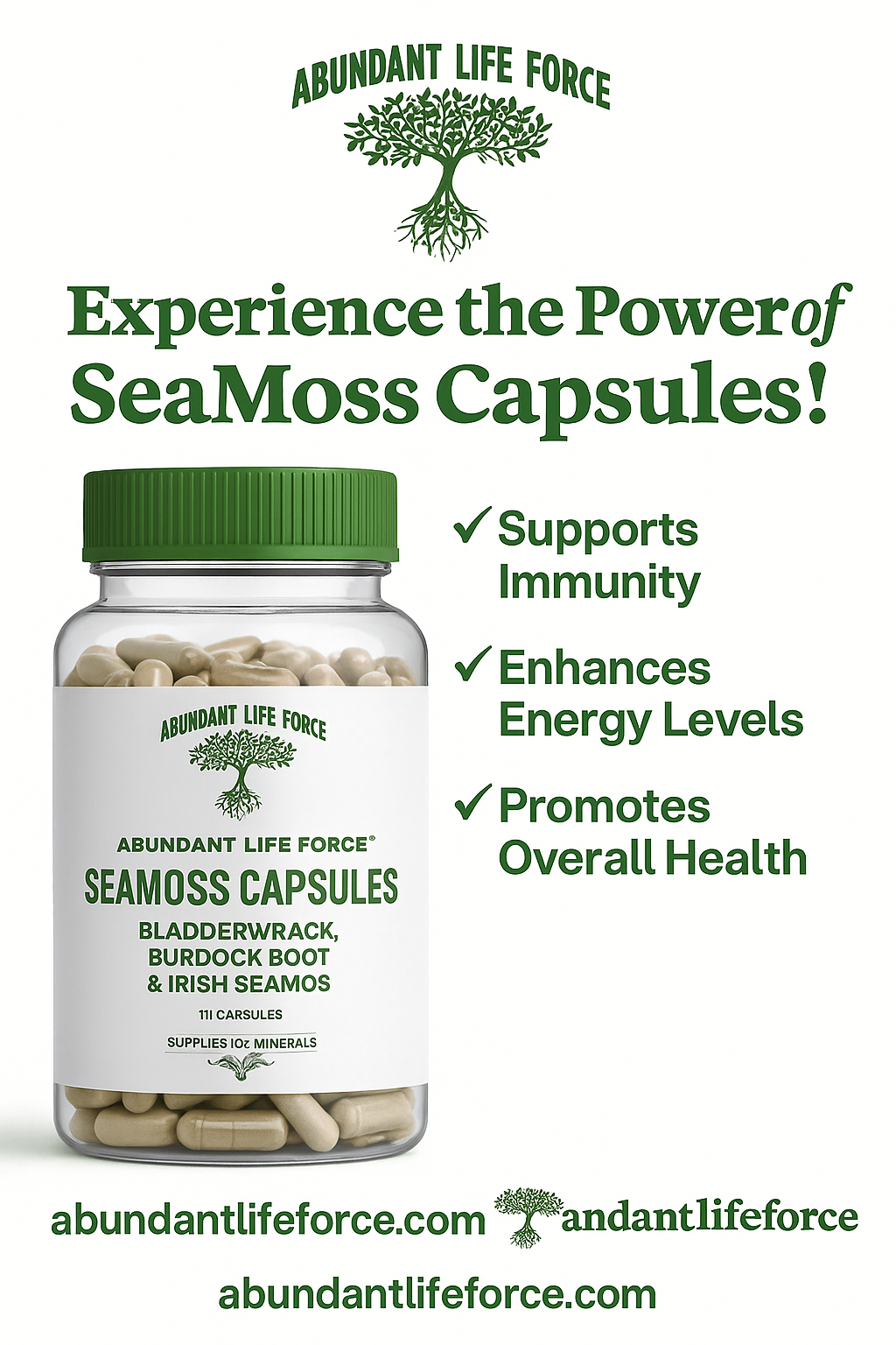 Bladderwrack, Irish Moss & Burdock Root Capsules