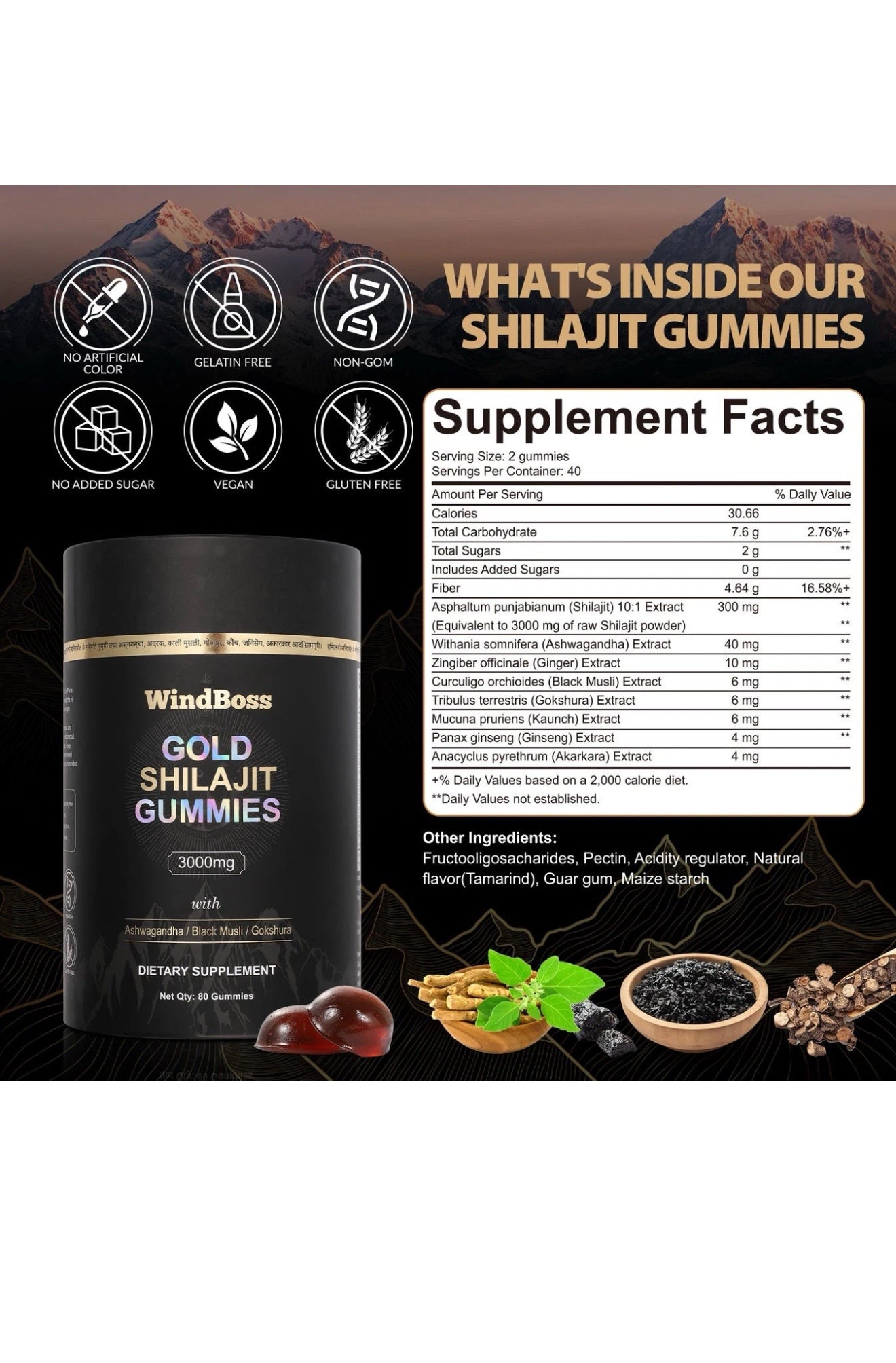 SHILAJIT GUMMIES | GOLD GRADE HIMALAYAN SHILAJIT WITH ASHWAGANDHA