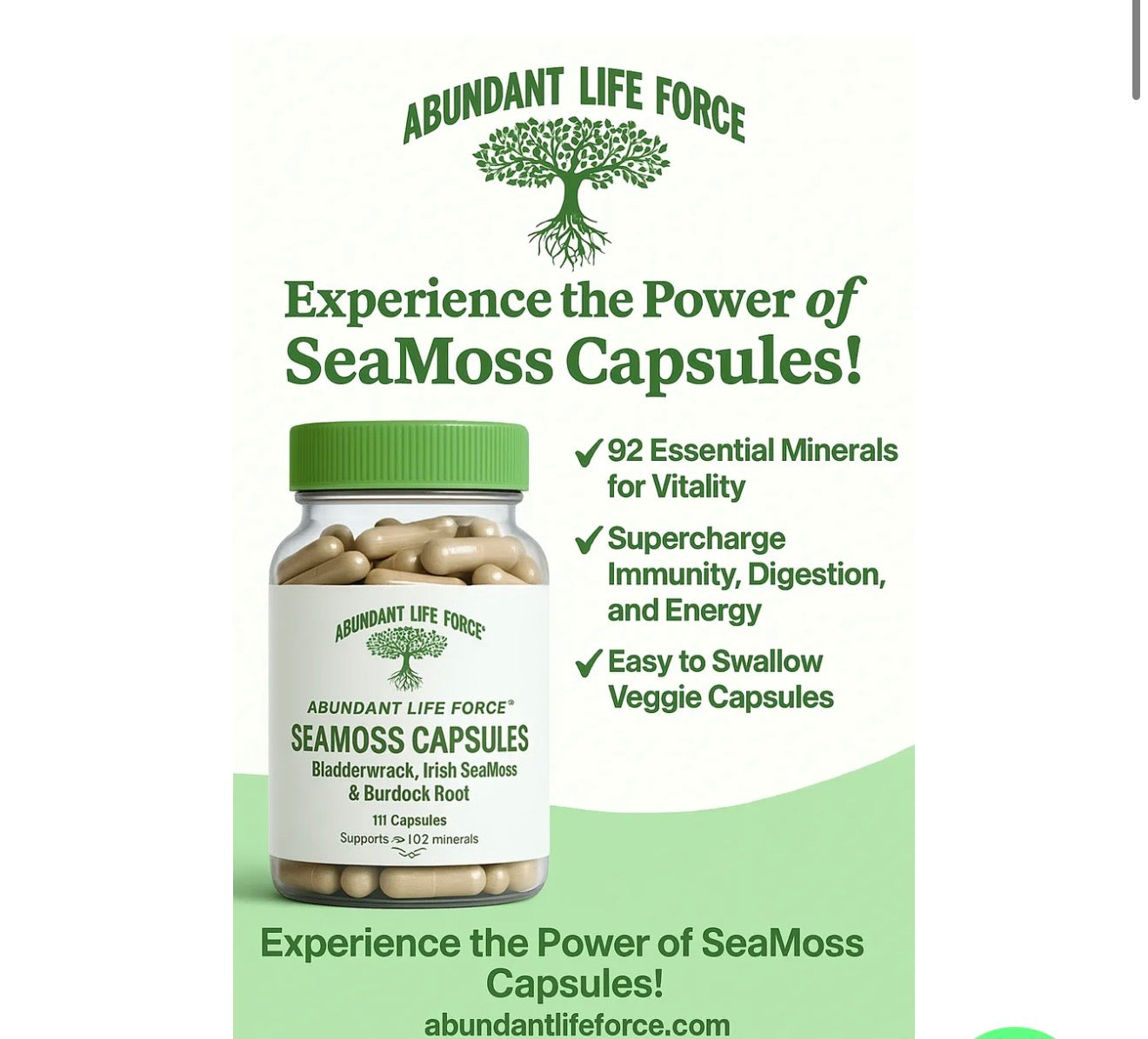 Bladderwrack, Irish Moss & Burdock Root Capsules