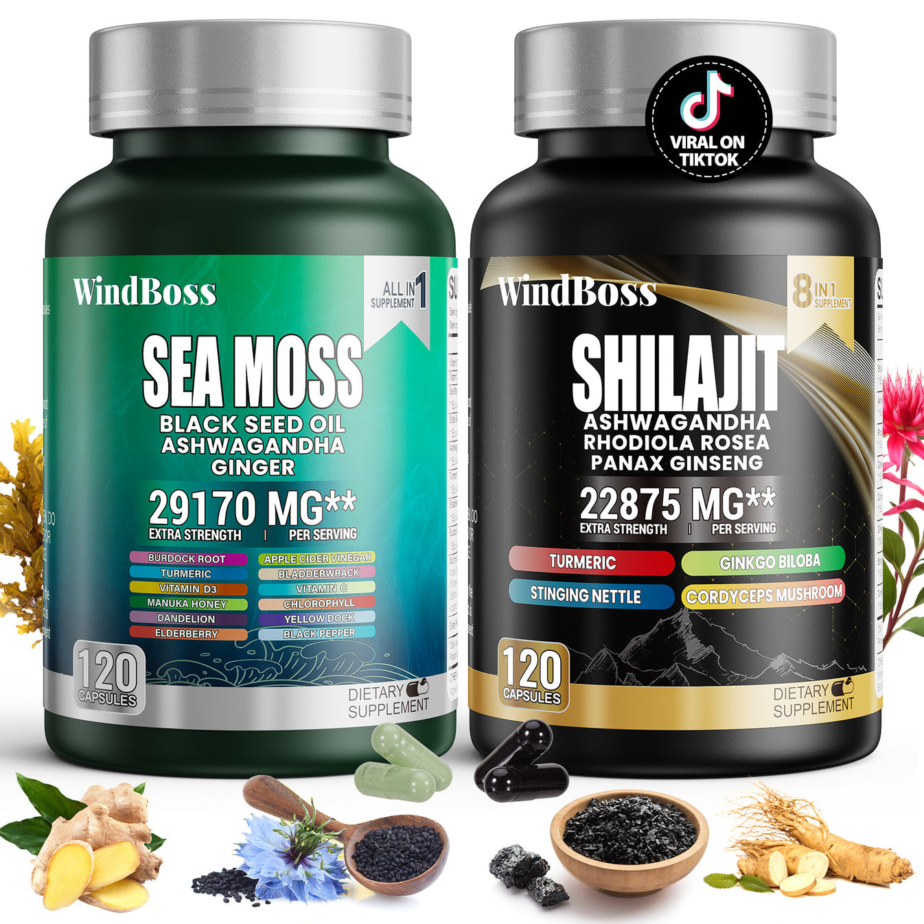 Seamoss & Shilajit Combo 120 PK