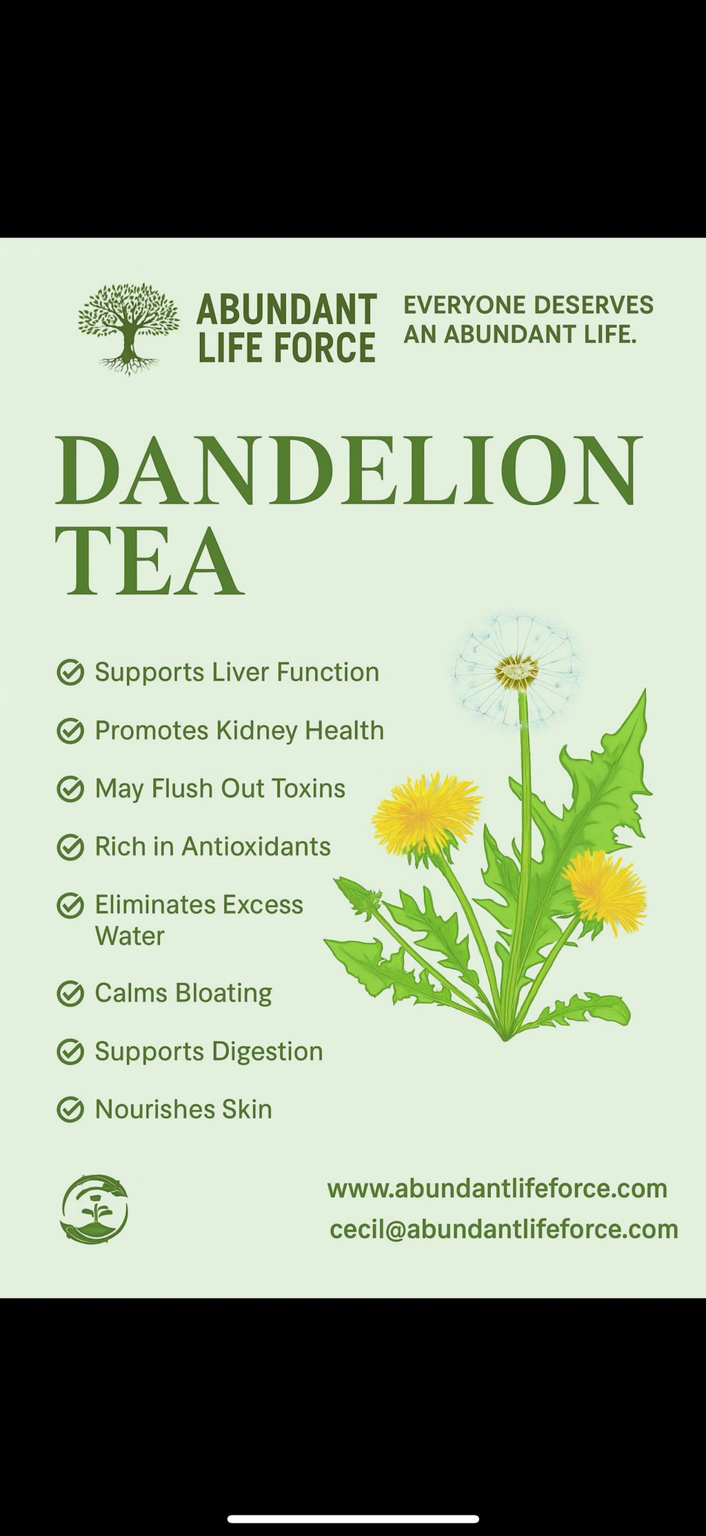 Té de diente de león