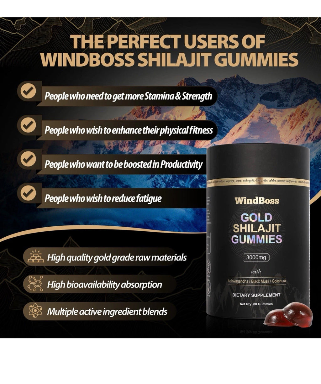 SHILAJIT GUMMIES | GOLD GRADE HIMALAYAN SHILAJIT WITH ASHWAGANDHA