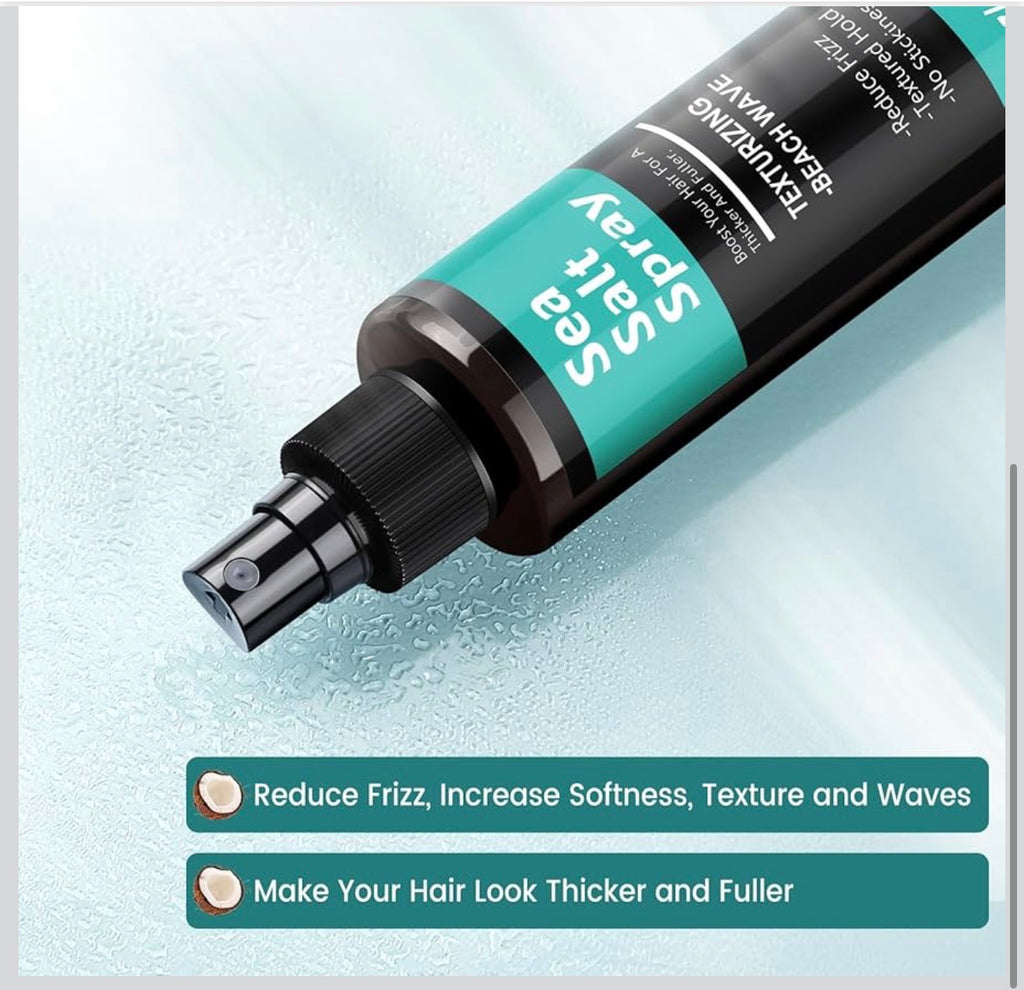 Sea Salt Hair Spray | Texturizing Beach Wave Spray | Volume, Texture & Frizz Control | 5 oz (150mL)