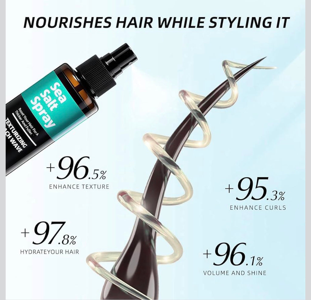 Sea Salt Hair Spray | Texturizing Beach Wave Spray | Volume, Texture & Frizz Control | 5 oz (150mL)