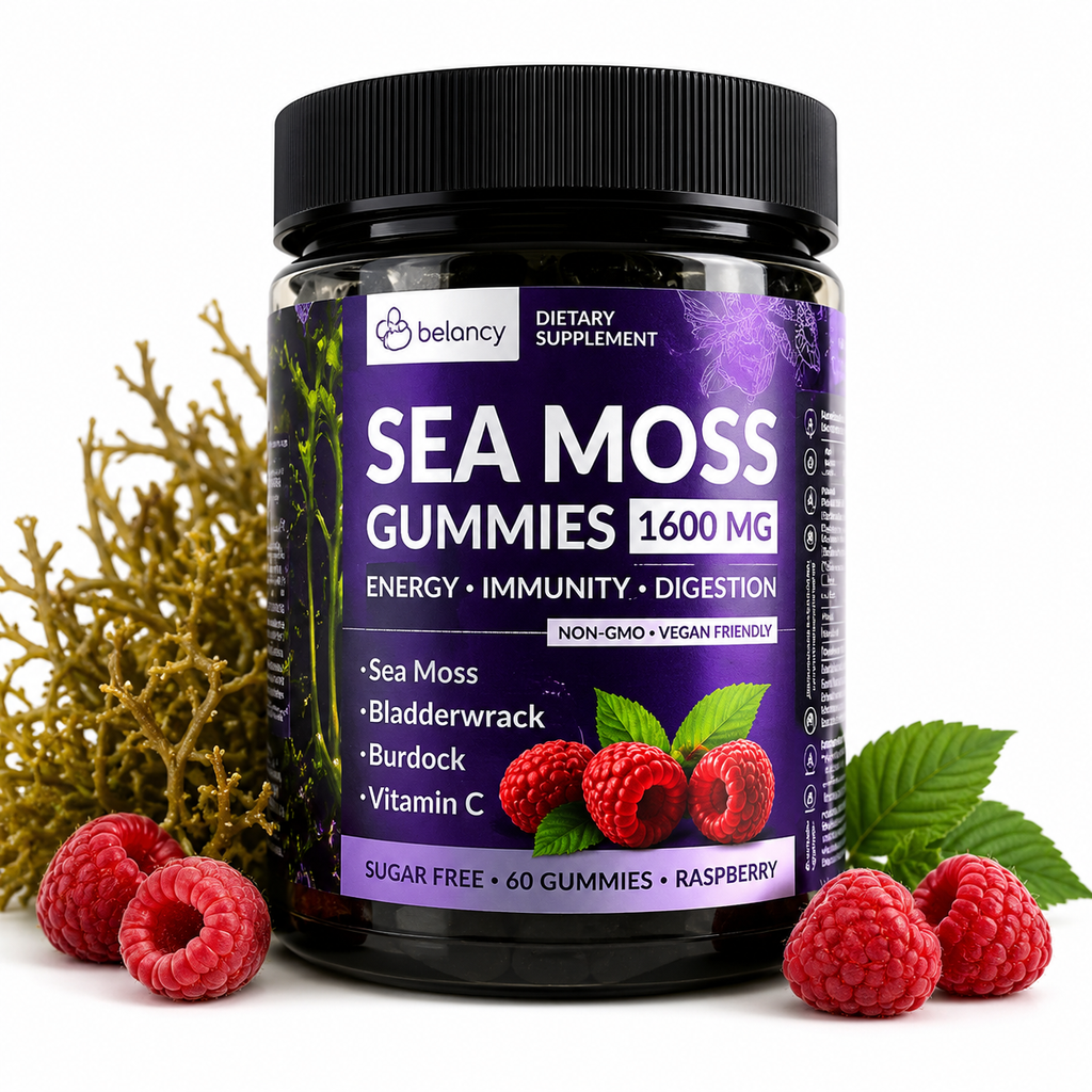 Abundant Life Force Wildcrafted Sea Moss Gummies 1600mg | Energy • Immunity • Digestion Support | 60 Gummies