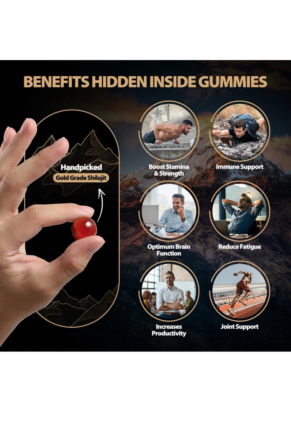 SHILAJIT GUMMIES | GOLD GRADE HIMALAYAN SHILAJIT WITH ASHWAGANDHA