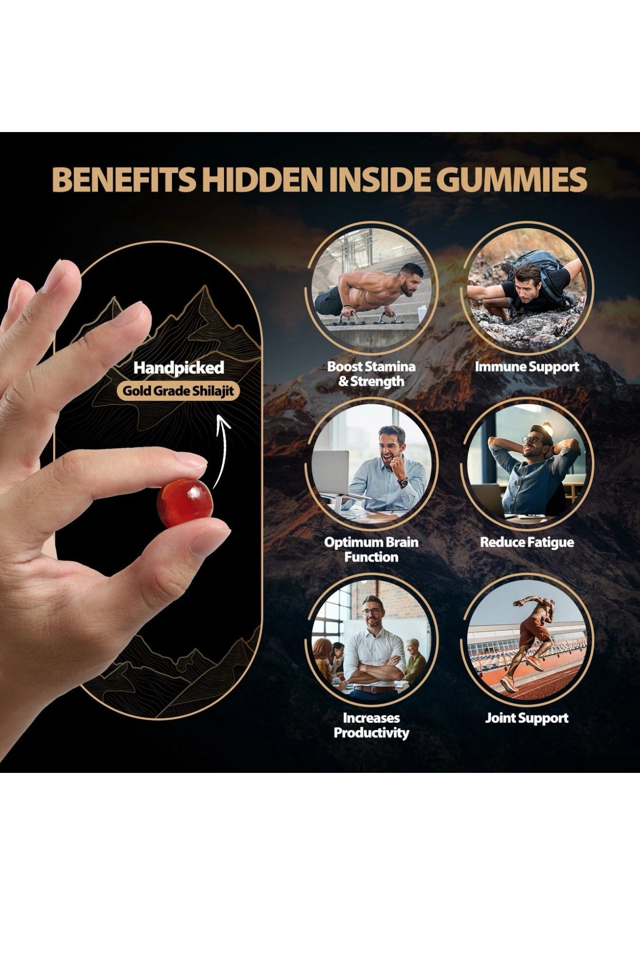 SHILAJIT GUMMIES | GOLD GRADE HIMALAYAN SHILAJIT WITH ASHWAGANDHA