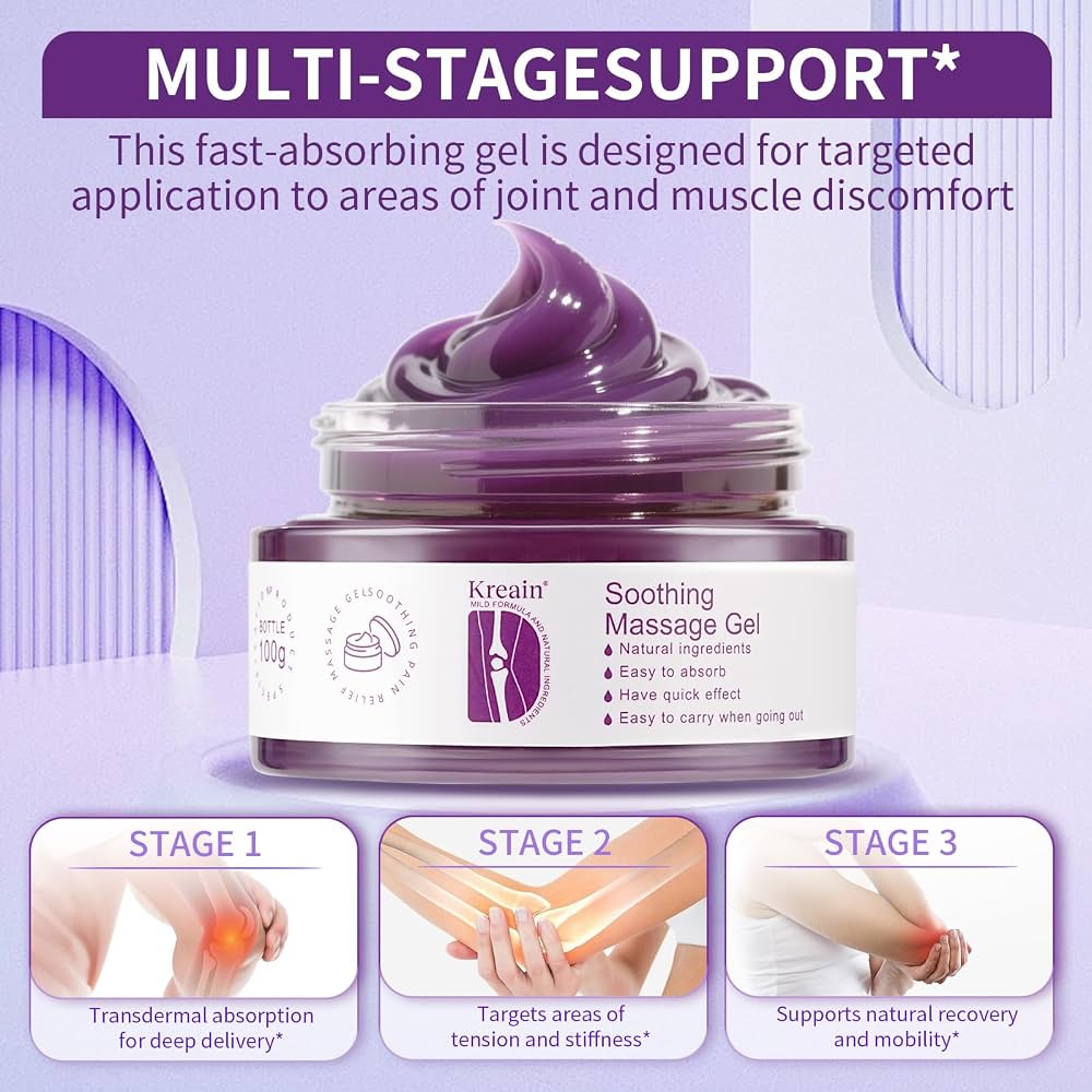 Comfort Massage Gel | Soothing Joint & Muscle Relief Gel | Fast Absorbing Herbal Massage Formula