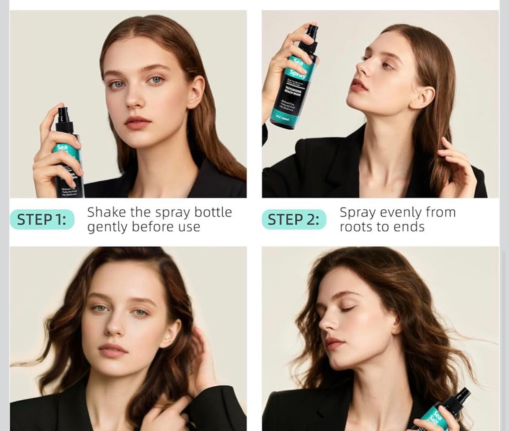 Sea Salt Hair Spray | Texturizing Beach Wave Spray | Volume, Texture & Frizz Control | 5 oz (150mL)