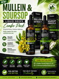 Soursop Graviola + Mullein Liquid Drops Bundle | Fast Absorption Herbal Wellness Duo | Immune, Respiratory & Digestive Support | 2 x 2 fl oz