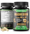 Magnesium + Vitamin D3 & K2 Complex | 7-in-1 High Absorption Formula | Turmeric, Black Pepper, Vitamin B6 & Zinc | 90 Capsules