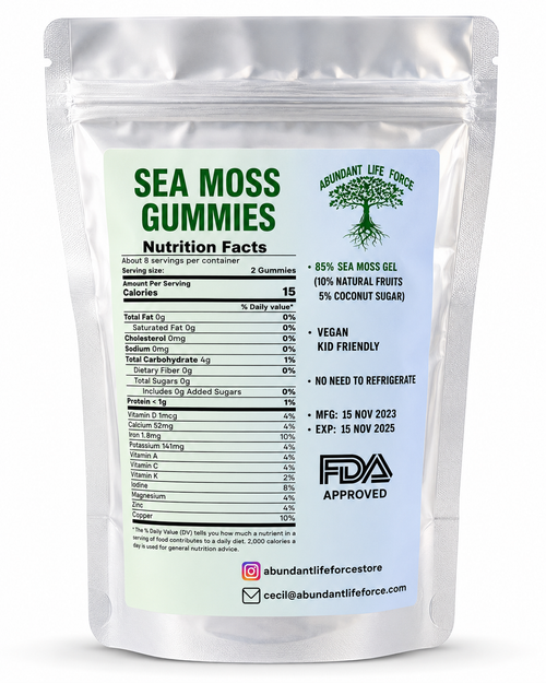 Abundant Life Force Wildcrafted Sea Moss Gummies | Daily Wellness Support